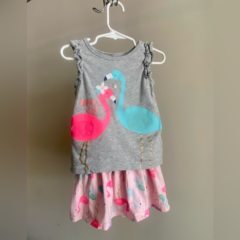 Carter’s Flamingo Skirt and Tank Set